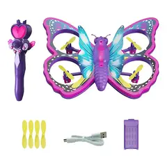 ABS - Mini Drone Mariposa con Luces LED y Control Remoto