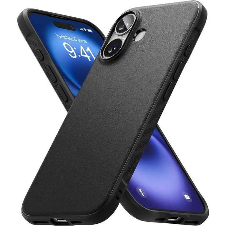 Funda iPhone 16 Negro Texturizado Resistente