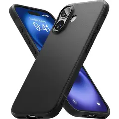 RINGKE - Funda iPhone 16 Negro Texturizado Resistente