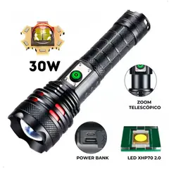 LIDIMI - Linterna Tactica LD-L462A 30w 2000 metros Recargable