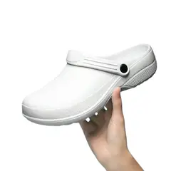 GENERICO - Croc cocinero calzado chef doc sueco negro blanco Basic