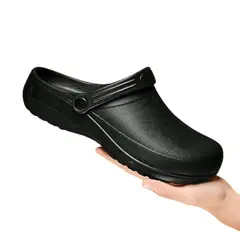 GENERICO - Croc cocinero calzado chef doc sueco negro blanco Basic