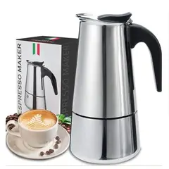 GENERICO - Cafetera italiana de acero 600 ml