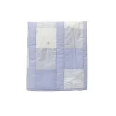 JOCATHEX - Edredón de cuna patchwork celeste