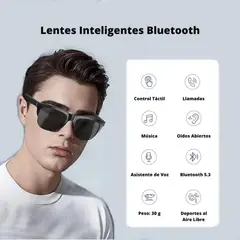 GENERICO - Lentes Smart Bluetooth con Audifono Altavoz UV 400