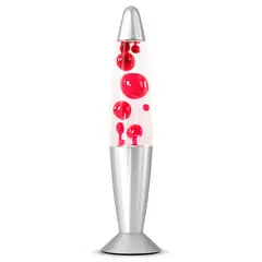 GENERICO - Lámpara De Lava Roja con base de metal – 35 Cm De Altura