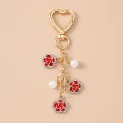 KAST PE - Llavero Rose Charm Deluxe para Bolso o Llaves