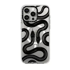 CASETIFY - CASE BLACK KINGSNAKE CLEAR CASE CON MAGSAFE - IPHONE14 PRO