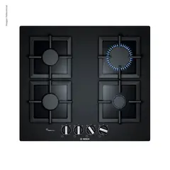 BOSCH - Cocina PPP6A6B20 Empotrable a Gas 60 cm Vidrio Templado Negro