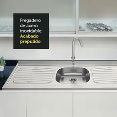 MADESA - Lavadero de Acero Inoxidable 150 cm x 52 cm