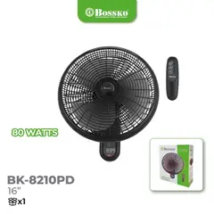 BOSKKO - Ventilador de De Pared Bossko BK-8210PD 16 a control Remoto