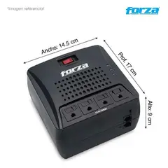 FORZA - Estabilizador Avr Fvr-3002 3000va 1500w 4 salidas Color Negro