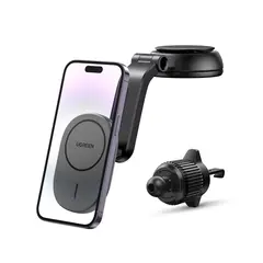 UGREEN - Cargador Magnetico para Carro iPhone 15 Magsafe 25925 Negro.