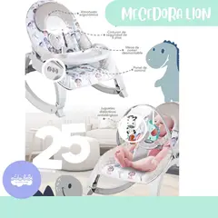 CAM - Mecedora de Bebe Multifuncion Animals Gris BABY