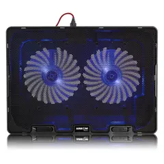 AIRBOOM - Cooler para Laptop con LED 2Coolers 2USB Polaris AB 003