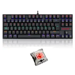 REDRAGON - Teclado Kumara Rainbow Negro K552-KR Red Switch Sp Español