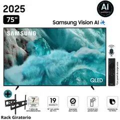 SAMSUNG - Televisor 75 QLED Q7F Vision Ai Smart Tv 2025 + Rack Giratorio