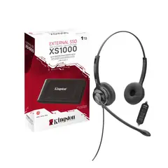KINGSTON - Unidad Estado Solido SSD SXS1000 Externo 1tb + Auriculares