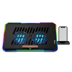 AIRBOOM - Cooler para Laptop con RGB 2USB Negro Lexus + AB 02H RGB