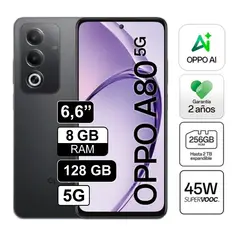 OPPO - Celular Libre A80 66Pulg 256GB 8GB RAM Negro