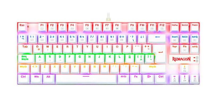 Teclado Kumara Rainbow Blanco K552W-KR Red Switch Español