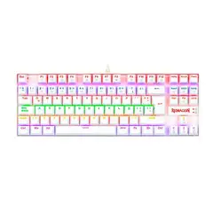 REDRAGON - Teclado Kumara Rainbow Blanco K552W-KR Red Switch Sp Español
