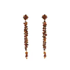 SAMANTHA PINTO HANDMADE ACCESSORIES - Aretes Virginia Marrón