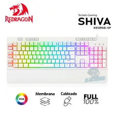 REDRAGON - SHIVA K512RGB-SP TECLADO SEMI MECÁNICO GAMER