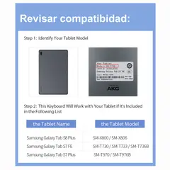 GENERICO - Funda Con Teclado Para Samsung Galaxy TAB S7+ / S7FE de 12.4 pulgadas