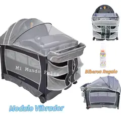 BABY KITS - Cuna Corral para Bebe Mecedora Verona Gris