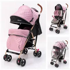 BABY HAPPY - Coche Baston para Bebe de Paseo Plegable Rosa 2025