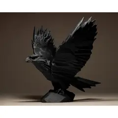 GENERICO - ADORNO EXCLUSIVO AGUILA NEGRO 23cm x 23cm x 25cm