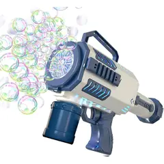 GENERICO - Pistola de burbujas eléctrica automática con luz led azul