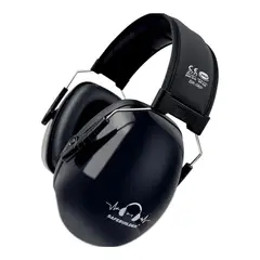 GENERICO - Audífonos Antiruido Orejeras Niño Grande Joven y Adulto - Negro Safebuilder