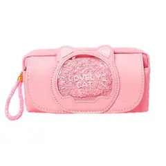 GENERICO - CARTUCHERA LOVELY CAT CUERO PU ROSADO