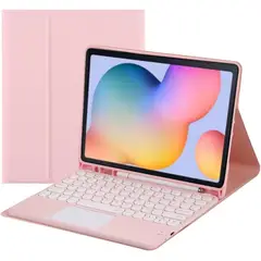 GENERICO - Funda Protectora Con Teclado Para Samsung S6 Lite Rosado