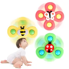 VATYERTY - 3 juguetes giratorios con ventosa juguetes sensoriales novedosos