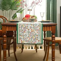 PUREPOWER - Camino de mesa Algodón de Lino 180x35cm