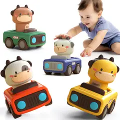 VATYERTY - 4 coches de juguete para bebés de 1 a 3 años