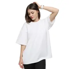 TIOZONEY - Camisetas lisas para mujer-Blanco
