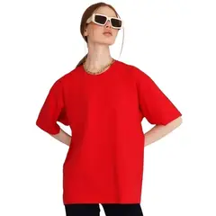 TIOZONEY - Camisetas lisas para mujer-Rojo