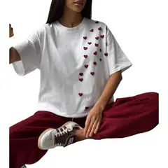 TIOZONEY - Blusa estampada para mujer-Blanco