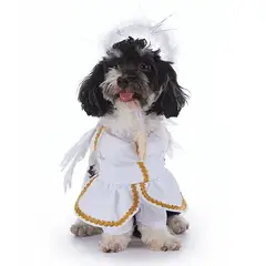 TIOZONEY - Poleron Chaleco Ropa Para Perros Gatos Mascotas Polar Peludo - Blanco