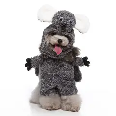 TIOZONEY - Poleron Chaleco Ropa Para Perros Gatos Mascotas Polar Peludo - Marrón