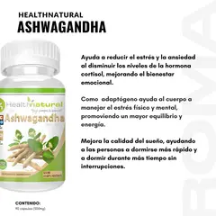 HEALTHNATURAL - ASHWAGANDHA 500MG + REGALO PASTILLERO