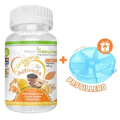 HEALTHNATURAL - CÚRCUMA ACTIVADA 500MG + REGALO PASTILLERO