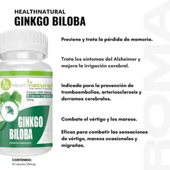 HEALTHNATURAL - PACK 3 GINKGO BILOBA 1500MG + REGALO PASTILLERO