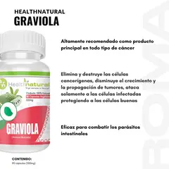 HEALTHNATURAL - GRAVIOLA 500MG + REGALO PASTILLERO
