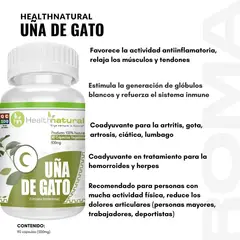 HEALTHNATURAL - UÑA DE GATO 500MG + REGALO PASTILLERO