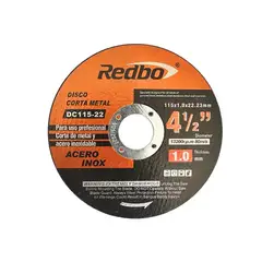 REDBO - DISCO CORTE 4 1/2 X 1.0MM COLOR NARANJA